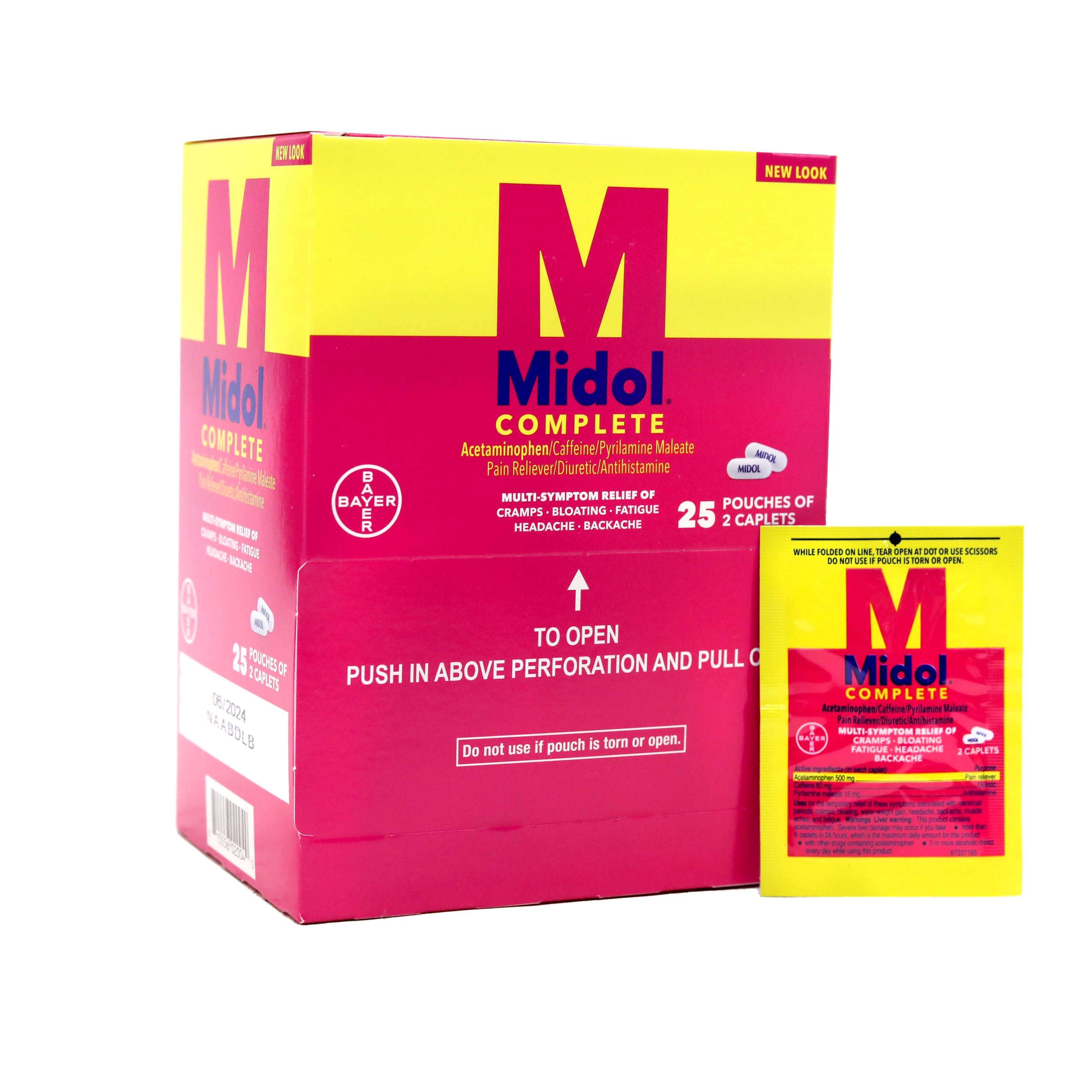 Midol Pain Reliever Caplets | 2 Pack | 25 Count Display product image